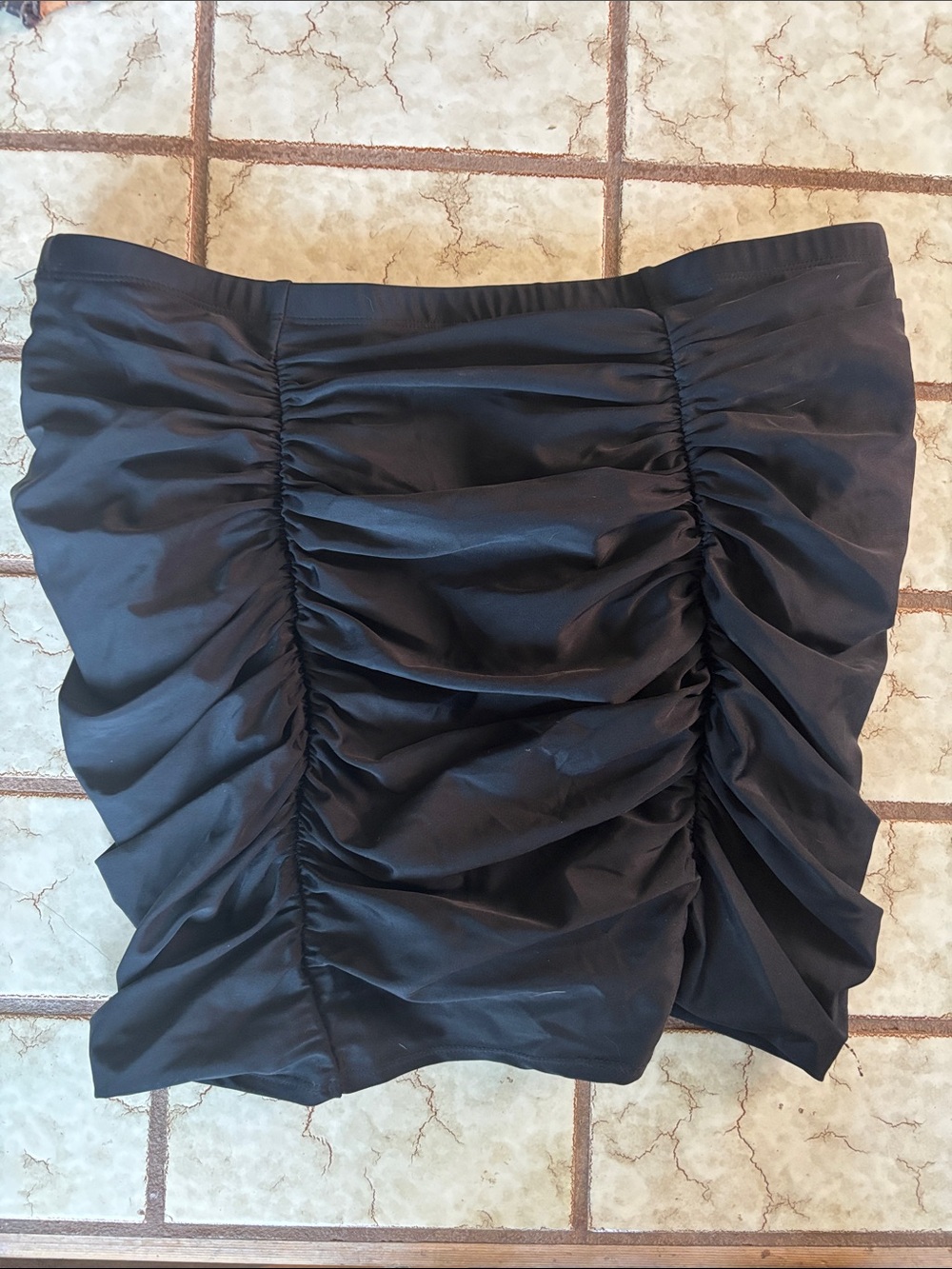 Black Ruched Swim Bikini Bottom - Women